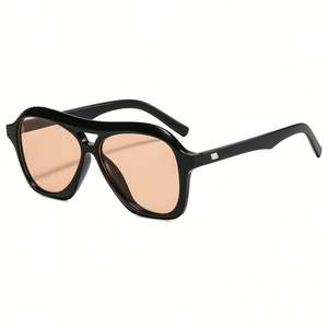 Gafas de Sol Personalizadas con Logotipo, Estilo Vintage 2025, Doble Puente, Diseño de Leopardo para Hombre, Protección UV400, Parte Superior Plana, Cuadradas, para Mujer - Product Image 6