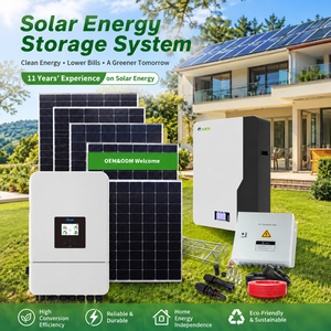 Kit solaire domestique avec stockage d'énergie pour maison, avec onduleur et batterie, système solaire complet 5kw 8kw 10kw - Product Image 1