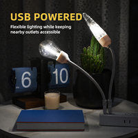 Schreibtischlampe USB-Anschluss Direktladung Wolframdrahtlampe 360° °   Flexibles Schwanenhals-Leselicht für Arbeit, Home-Office, Wohnheim und Studium