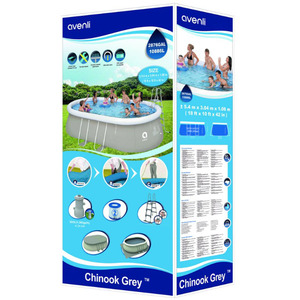 <span class=keywords><strong>Piscine</strong></span> à cadre en acier ovale grise <span class=keywords><strong>piscine</strong></span> de jardin grand jardin extérieur pliant <span class=keywords><strong>piscine</strong></span> gonflable en plastique Pvc pour enfants adultes - Product Image 3