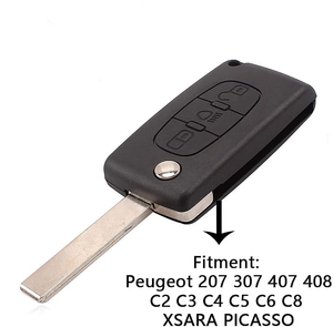 Coque de clé pliable à 3 boutons pour Citroën C2 C3 C4 C5 C6 C8, télécommande de voiture avec lame HU83 CE0536 - Product Image 2