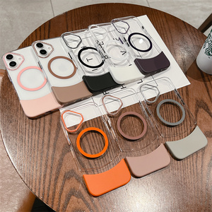 Siêu mỏng rõ ràng có thể tháo rời nối từ cứng PC Cover quay lại trường hợp điện thoại 2 trong 1 cho Iphone 15 16 Pro Max nửa trường hợp - Product Image 1