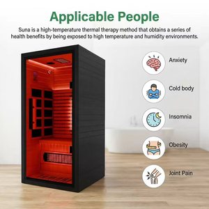 Sauna <span class=keywords><strong>de</strong></span> Madera con Vapor Seco, Bajo EMF, Lámpara <span class=keywords><strong>de</strong></span> Terapia <span class=keywords><strong>de</strong></span> Luz Roja, Materiales <span class=keywords><strong>de</strong></span> Madera <span class=keywords><strong>de</strong></span> Hemlock Canadiense, Infrarroja - Product Image 6