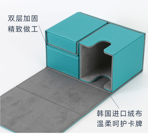 Caja de Cartas de Cuero PU, Estuche de Almacenamiento para Cartas TCG - Product Image 2
