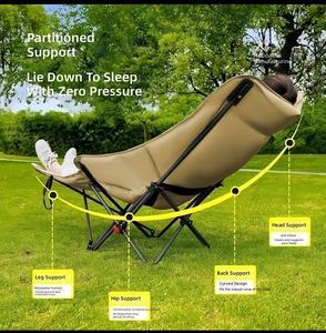 Custom Logo Modern Heavy Duty Folding <b>Camping</b> <b>Chair</b> Reinforced Stainless Steel Crossbar 600D Oxford Cloth Eco-Friendly Portable - Product Image 1