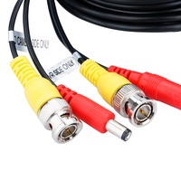 Cable de Alimentación de CC BNC para Cámara de Seguridad CCTV, Personalizado, Macho a Hembra, RG59, Video, Negro/Blanco, Cobre Desnudo, Sin Blindaje, CE RHOS