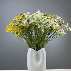 <span class=keywords><strong>Tige</strong></span> de fleur artificielle réaliste en dentelle, 5 têtes de fausse herbe de <span class=keywords><strong>bambou</strong></span> aquatique pour la décoration de mariage et de la maison - Product Image 5