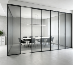 Porte coulissante en aluminium KOMPSTAR au design minimaliste, porte suspendue, cloison de cuisine - Product Image 2