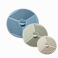 Lot de 3 couvercles en silicone résistants à la chaleur pour micro-ondes, anti-éclaboussures, pour le stockage des aliments, adaptés aux bols, tasses, poêles, assiettes, casseroles