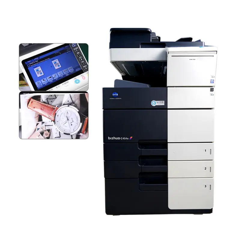 Colored Laser a4 a3 Used Printers Print / / Scan 3 in 1 Refurbished Used Copiers For Konica Minolta C454 / C454e