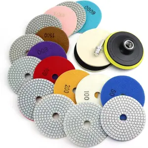 4 inch Concrete marble Countertop 50-6000 Grit Polishing Pads with factory price and fast delivery
