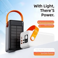 Vente en gros d'usine, batterie externe en plastique 22,5W à charge rapide 100000mAh, lampe solaire de camping, grande capacité, portable, pour l'extérieur