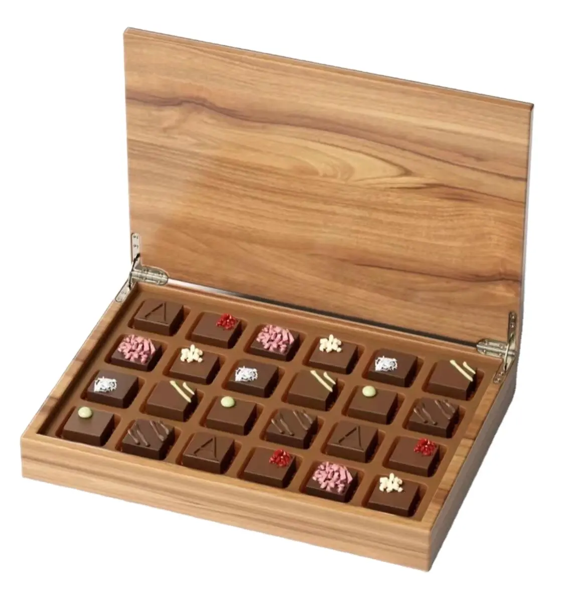 Scatola regalo per tè laccata lucida creativa, scatola di immagazzinaggio in legno, confezione regalo di cioccolato di fascia alta laccata per pianoforte