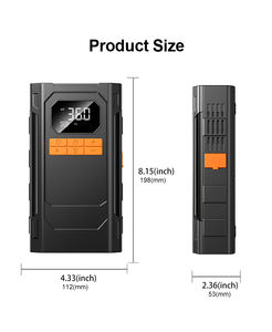 Démarreur de voiture d'urgence 12V Batterie au lithium portable Démarreur de voiture compact Gonfleur de pneus Banque d'alimentation <span class=keywords><strong>pour</strong></span> outil extérieur Pompe à voiture - Product Image 5
