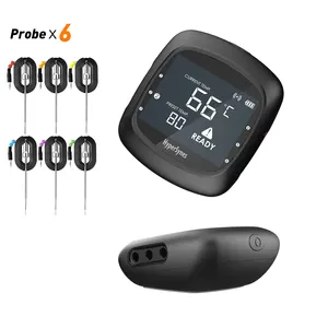 Hyper synes Digitales drahtloses Bluetooth-Lebensmittel thermometer für die Küche mit max. 6 Sonden Pro-05