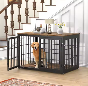 Factory Custom Large <b>Heavy</b> <b>Duty</b> Wooden <b>Dog</b> Crate Luxury Vintage Style High Quality Standing Type Pet House Furniture Easy Tools - Product Image 4