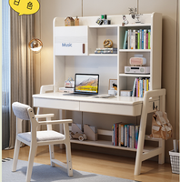 Bureau d'étude en bois massif avec étagère et hauteur réglable pour enfants et bureau à domicile - Vente en gros