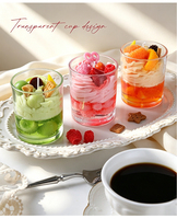 Geurstokjeskaars met fruitdessert in glazen beker, simulatie verse fruitcrème, aromatherapiekaars, huisdecoratie, bruiloftcadeau