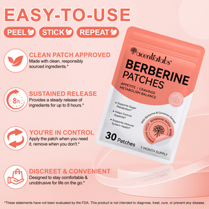 Acentiallabs estratto di berberina integratore Patch transdermica Private Label supporto immunitario cerotti berberina per il benessere generale - Product Image 5
