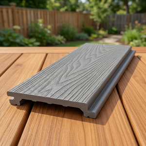 Panneau mural composite WPC extérieur, revêtement en bois-plastique imperméable pour façade de bâtiment - Product Image 1