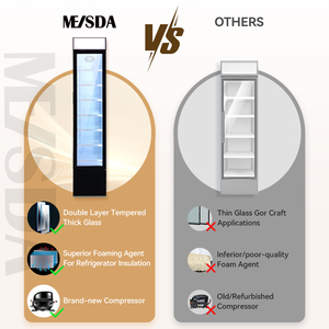 Meisda sc105b 105L Tùy Chỉnh Thẳng Đứng Cửa Kính Bia Hiển Thị Mát Showcase Thẳng Đứng Đồ Uống Tủ Lạnh - Product Image 5