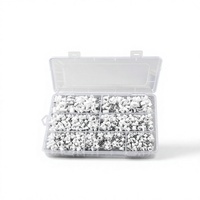 Kit de 600 attaches-câbles ronds en acier avec vis