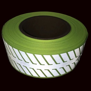Nastro Riflettente Fotoluminescente all'Ingrosso, Fascia Iridescente Luminosa 5cm, Braccialetto a Strisce per Sicurezza Stradale, Poliestere Stampabile Non - Product Image 2
