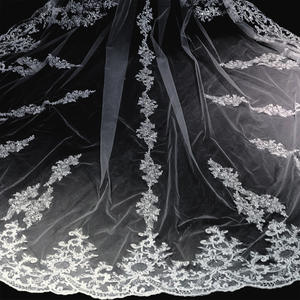 Voile de <span class=keywords><strong>mariage</strong></span> principal de <span class=keywords><strong>mariage</strong></span>, dentelle d'os de voiture Super brillante monocouche longue longue queue voile de <span class=keywords><strong>mariage</strong></span> nouvelle broderie voile de mariée - Product Image 5