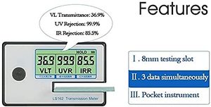 <strong>Tint</strong> Solar <strong>Film</strong> Car Transmission Meter Filmed Glass Tester UV IR Rejection Meter <strong>Spectrum</strong> Tester - Product Image 3