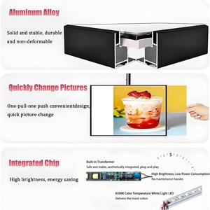 ป้ายเมนูแบบดึงออกติดผนังบางเฉียบ กรอบอะลูมิเนียมอัลลอยด์ กล่องไฟเมนู LED สำหรับงานแสดงสินค้าและโฆษณา - Product Image 5