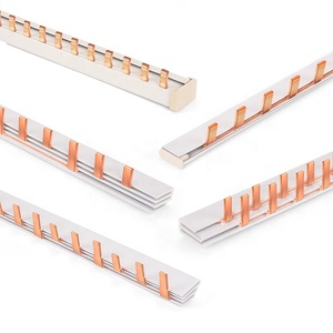<span class=keywords><strong>Peigne</strong></span> de barre omnibus en cuivre de Type broche pour disjoncteur MCB C45 1P 2P 3P 40A 63A 100A boîte de Distribution électrique <span class=keywords><strong>peigne</strong></span> de barre omnibus en cuivre - Product Image 1