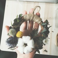 Couronne de fleurs de gypsophile éternelle DIY, pendentif rond fait main, décorations suspendues pour voiture, décoration murale intérieure, cadeau créatif