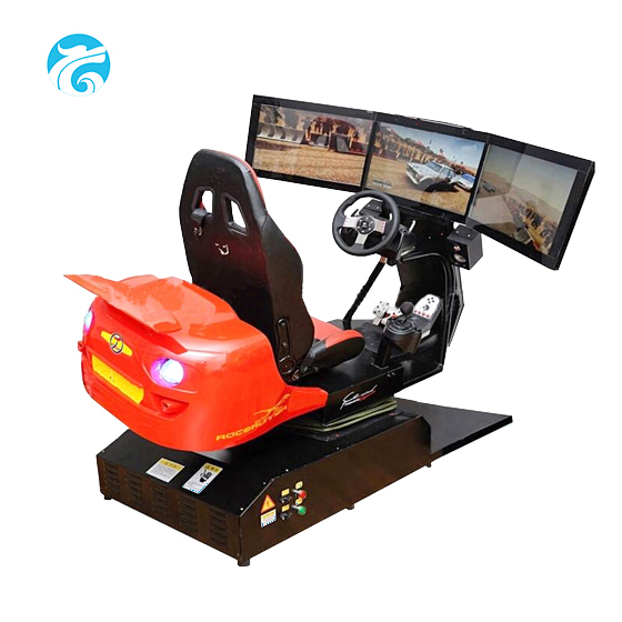 4D Dynamic Car Driving Simulator with 3 Screens