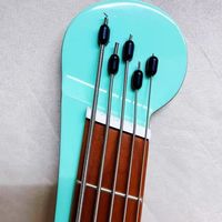 Guitare basse électrique sans tête à cinq cordes MusicBus Fan Piece pour instruments à graves, portable pour les performances et les répétitions