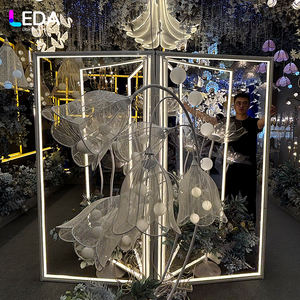 Marco de puerta rectangular iluminado LEDA, luz cálida, centros de mesa de boda, soporte para decoración de eventos - Product Image 1