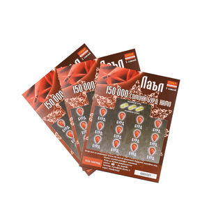 Impression couleur personnalisée loterie à thème bricolage gagnant des billets de <span class=keywords><strong>loto</strong></span> anti-contrefaçon prix en espèces chanceux carte de loterie à gratter - Product Image 4