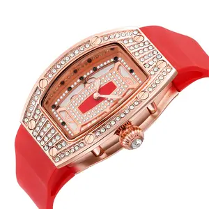 女式手表时尚简约小手表顶级品牌原装女士手表防水发光硅胶表带
