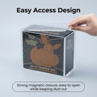 Estuche Protector Acrílico Magnético Personalizado TCG para Pokémon Champions Path Elite Trainer Box, Resistente a los Rayos UV, Caja de Almacenamiento y Exhibición