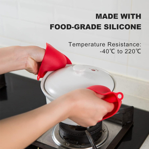 Mini mitaines de four en <span class=keywords><strong>Silicone</strong></span> résistant à la chaleur nettoyage de <span class=keywords><strong>cuisine</strong></span> protecteur de <span class=keywords><strong>doigt</strong></span> poignées de pincement gants de cuisson et porte-casserole - Product Image 2