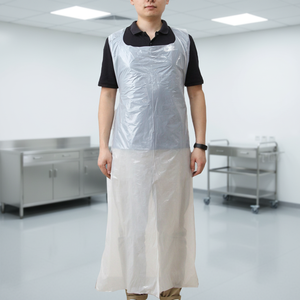 Kangle custom Low Price Disposable Sleeveless Lightweight HDPE/LDPE Waterproof Oil-Resistant for Hospital Medical <b>Plastic</b> Apron - Product Image 1