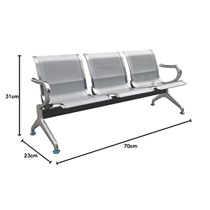 Sillas de Espera para Aeropuerto de Estilo Popular a Precio de Fábrica, Silla de Sala de Espera de 3 Plazas - Product Image 4