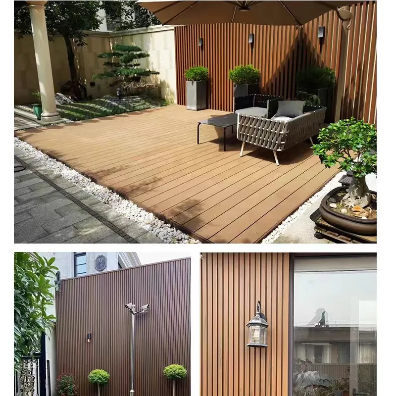 Wholesale price Wpc groove exterior wall covering waterproof garden decoration ecological outdoor Wpc wall panel