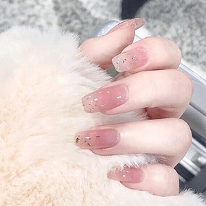 Faux ongles souples à presser, amovibles, ultra-fins, sans trace, fluorescents, pré-dessinés, demi-manucure, à porter sans couture, style Ins - Product Image 1