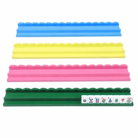 Support de rangement moderne de luxe en bois pour tuiles de Mahjong 50,05*6,6*2,8 cm, portable, durable, étanche, idéal pour le divertissement familial