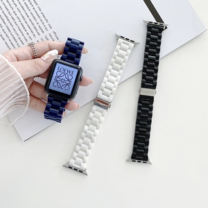 <span class=keywords><strong>Correa</strong></span> de resina para <span class=keywords><strong>apple</strong></span> <span class=keywords><strong>watch</strong></span>, <span class=keywords><strong>correa</strong></span> deportiva de lujo para mujer, 44mm, 40mm, 42mm y 38mm, iwatch series 6, 5, 4, 3, <span class=keywords><strong>Se</strong></span>, 7, 41/45mm - Product Image 4