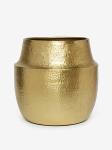 Modern <b>Large</b> & Small Hammered Metal Flower <b>Pots</b> Indoor Outdoor Office Home Garden Nursery Decor Planter <b>pot</b> - Product Image 5