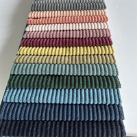 Couleur unie 100% polyester velours côtelé tissu imperméable 4.5 pays de galles meubles chaise et canapé tissu en gros
