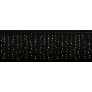 Rideau lumineux à 240 LED, lumière chaude, fonctionne sur piles, 4x1m - Product Image 1