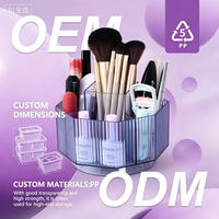 Organisateur de pinceaux de maquillage moderne et minimaliste en plastique JX avec compartiments pour crayons à sourcils, pinceaux à paupières, porte-stylos, rangement de bureau