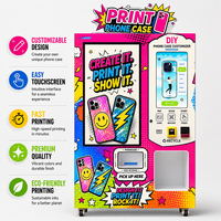 Distributeur automatique de coques de téléphone multimédia, distributeur automatique de coques de téléphone avec impression, double écran pour gare